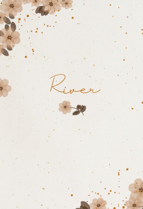 Geboortekaartje met bloemen en foliedruk in bruin tinten. Het gerecycle papier look geeft het een speciale uitstraling, een beetje vintage. De bloemen geboortekaart is er ook in dubbele variant.