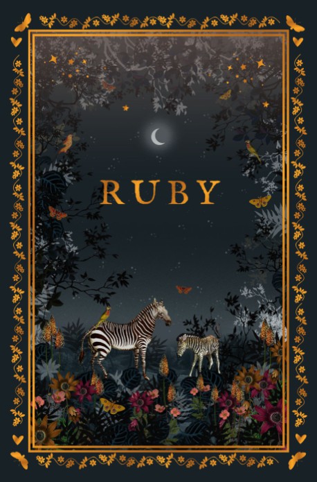 Illustratief geboortekaartje met afbeelding van zebra's bij het maanlicht. Het illustratieve kader geeft het kaartje een nog unieker ontwerp. Is dit geboortekaartje iets voor jullie? Vraag eens de gratis proefdruk aan!