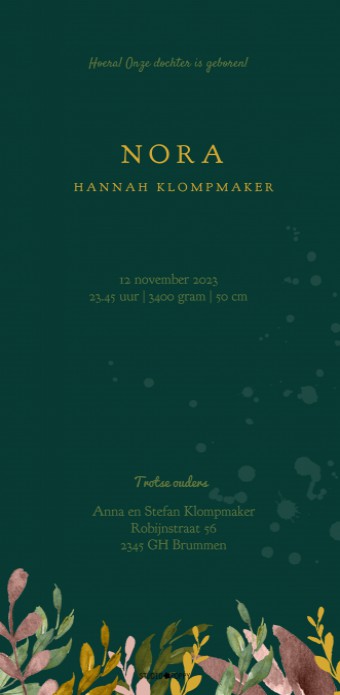 kaart achterzijde