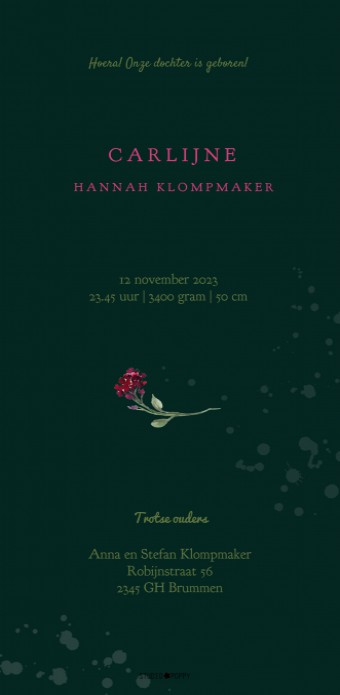 kaart achterzijde