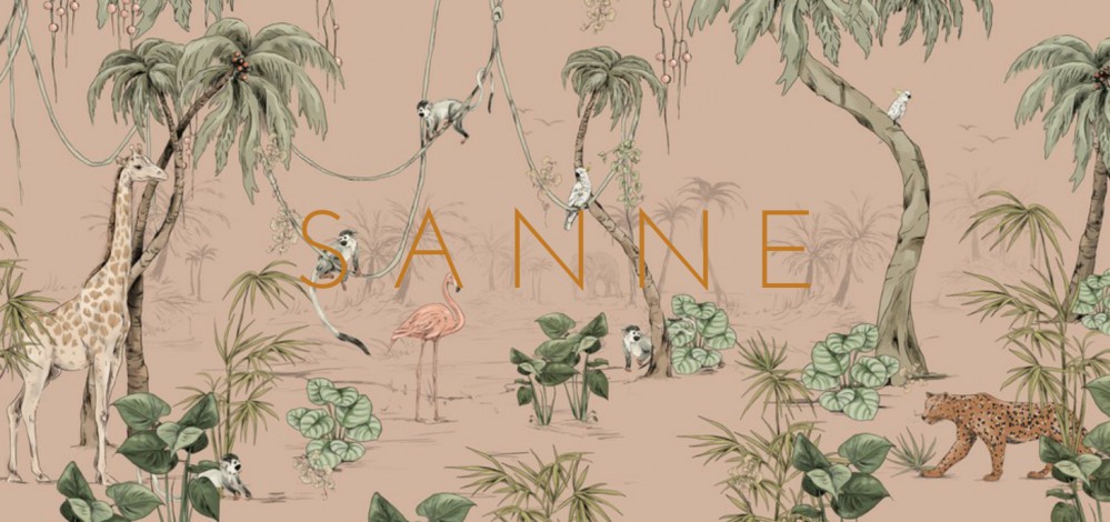Geboortekaartje 'Jungle Jazz' van Annet Weelink Design.