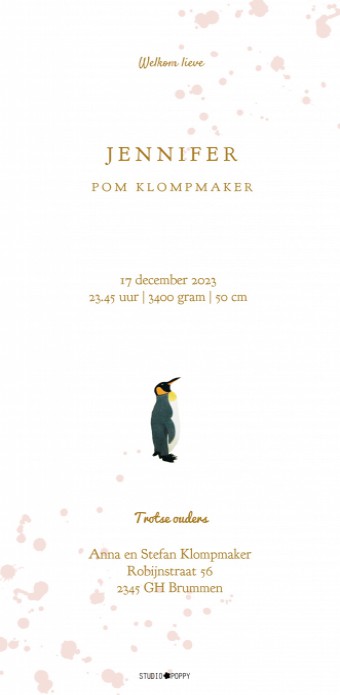 kaart achterzijde