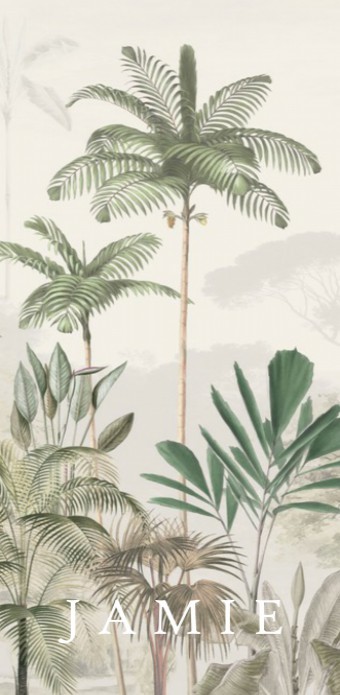 Geboortekaartje 'Tropical Wilderness' van Annet Weelink Design.