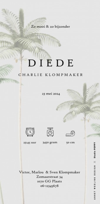 kaart achterzijde