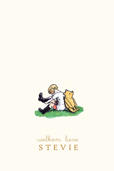 Geboortekaartje Winnie the Pooh en Christoffer