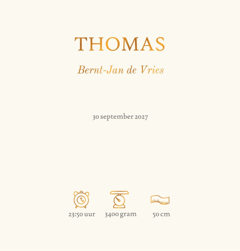 Geboortekaartje Winnie the Pooh en Piglet samen dromen en een wens doen. Een prachtig stijlvol geboortekaartje met symboliek voor jullie pasgeboren kindje. De folie kun je ook in kleur drukken.