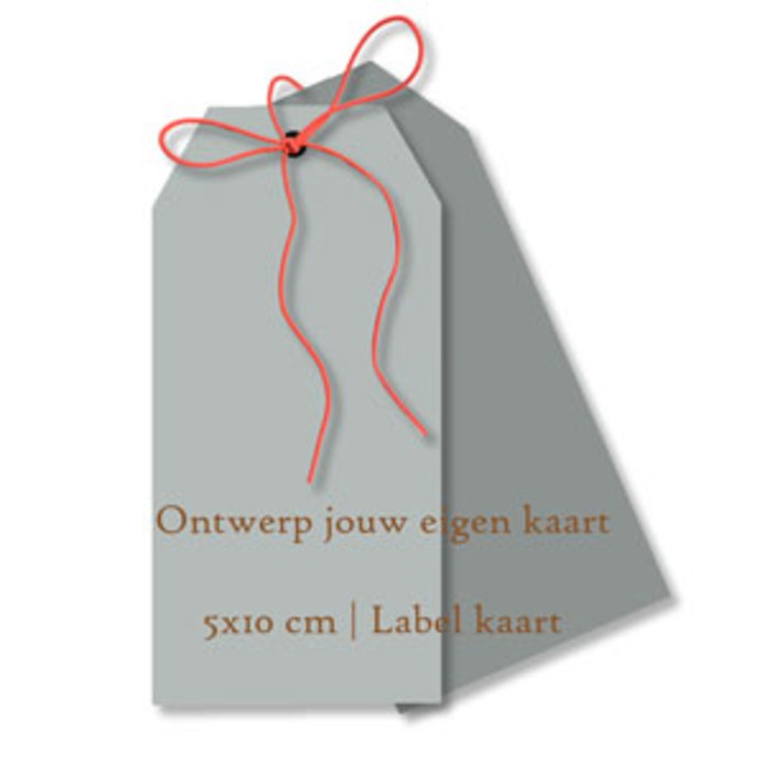 Ontwerp zelf jouw kaart | 5x10 cm 2x label klein | Label kaart