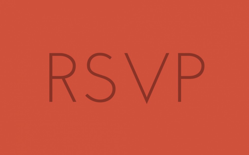 RSVP minimalistische stijl