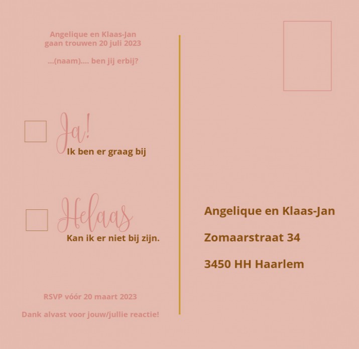 kaart achterzijde