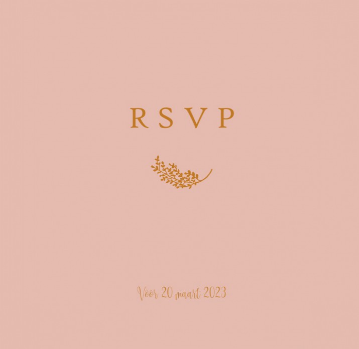 RSVP botanisch takje in foliedruk