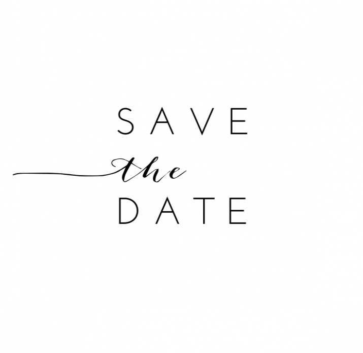 Save the date botanisch zwart wit mr and mrs
