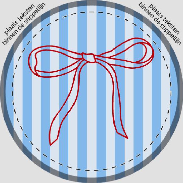Sluitsticker met strik