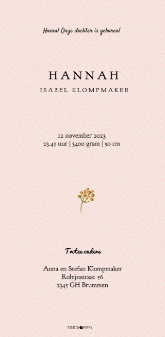 kaart achterzijde