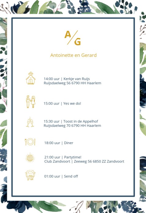 kaart achterzijde