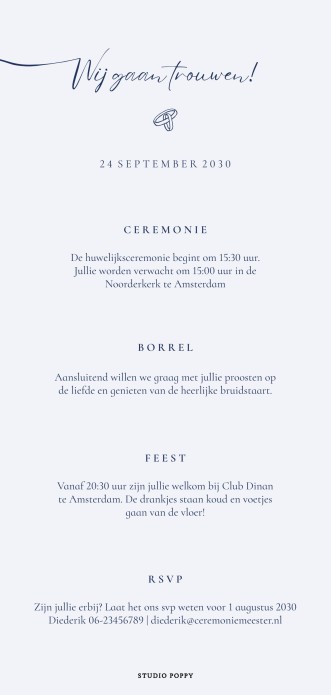 kaart achterzijde