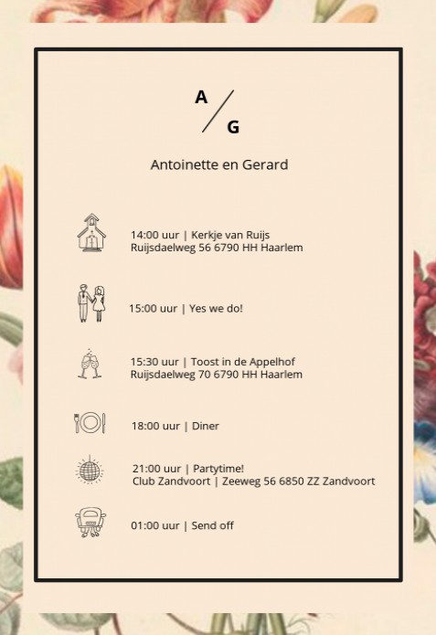kaart achterzijde