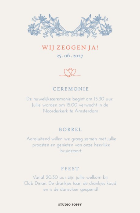 kaart achterzijde