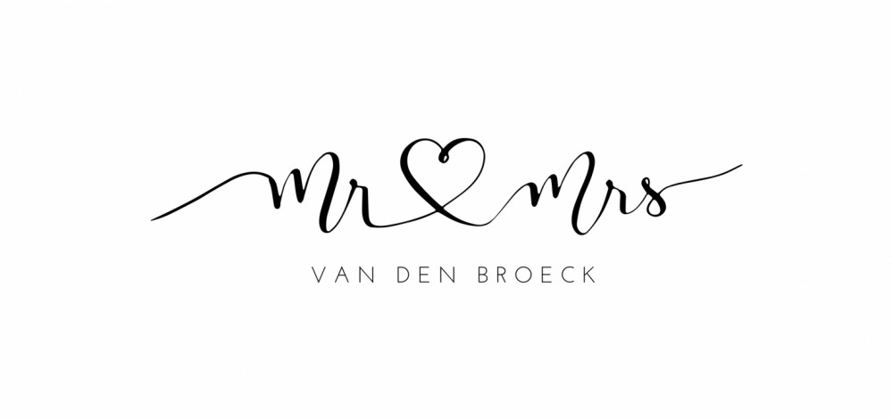 Trouwkaart mr mrs minimalistisch