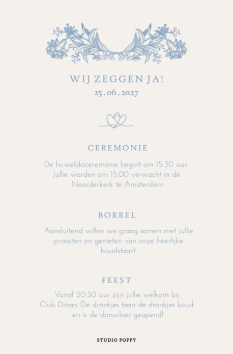 kaart achterzijde