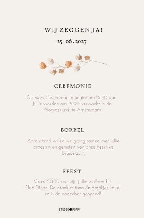 kaart achterzijde