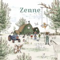 Geboortekaartje 'Animal Farm' van Annet Weelink Design voor