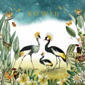 Geboortekaartje botanisch tropisch kraanvogel voor
