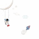 Geboortekaartje 'Into the Galaxy' van Annet Weelink Design binnen