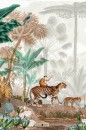 Geboortekaartje jungle met panters en folie achter