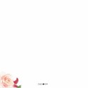 Geboortekaartje monogram foliedruk bloem achter